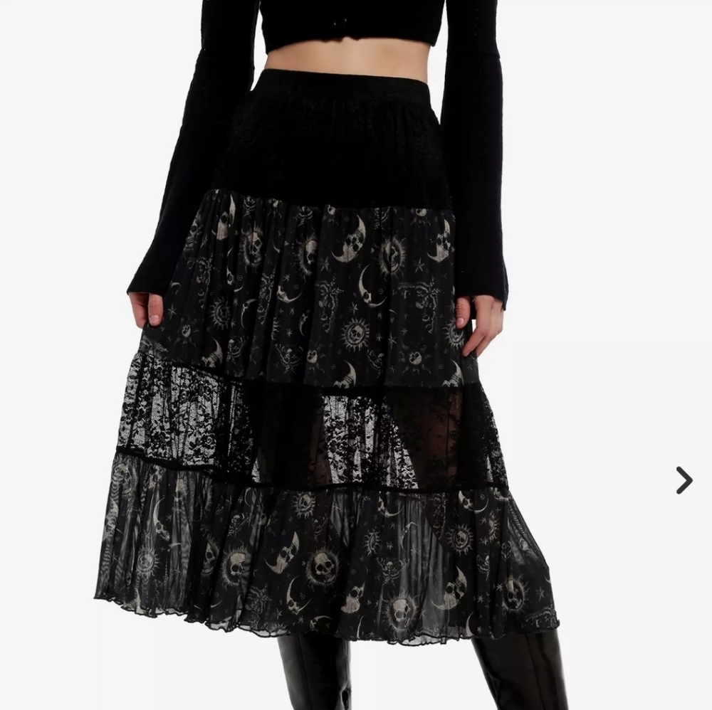 Cosmic Aura Celestial Lace Skirt